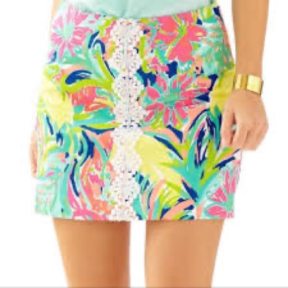 Lilly Pulitzer Womens size 00 Mini skirt Skort Casa Banana tropical Multicolor - Picture 1 of 6